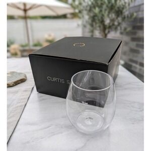 Curtis Stone Set of 4 Unbreakable 16oz Stemless Wine Glasses Thumb Imprint